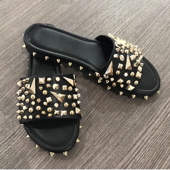 Shoes - Rockstar spike sandals black